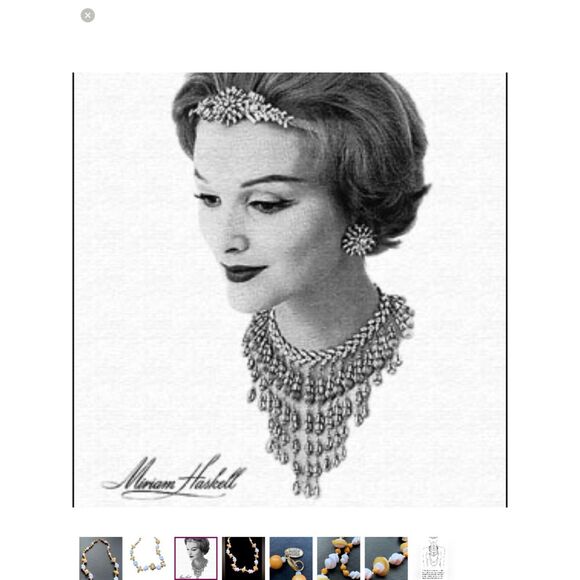 Vintage 1970's-1980's Miriam Haskell Earth Tone Stone Glass Bead Shell Necklace - Picture 14 of 15